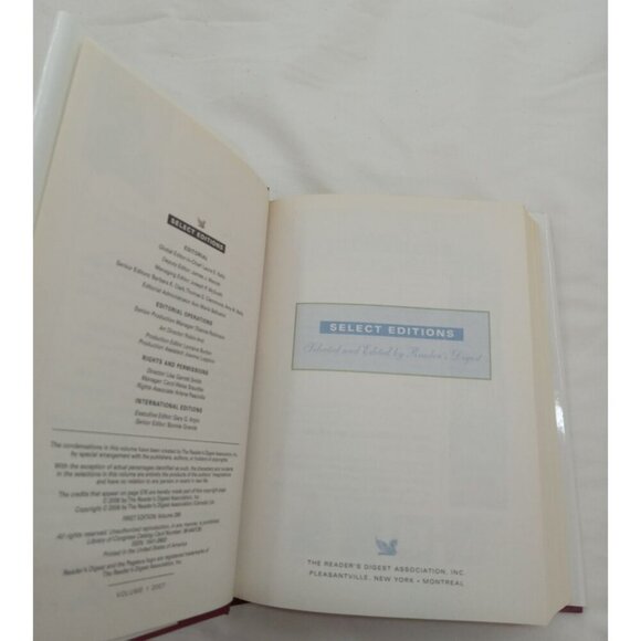 Reader's Digest Select Editions Vol 1 2007 HC 1st Ed w/ Dust Jacket - Picture 9 of 10